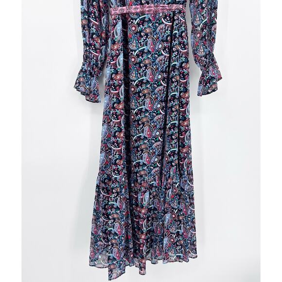 Boden Black Frill Tiered Maxi Dress Cottagecore Prairie Modest Womens Sz 6 - Picture 12 of 13